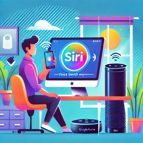Illustration representing Voice Search optimization