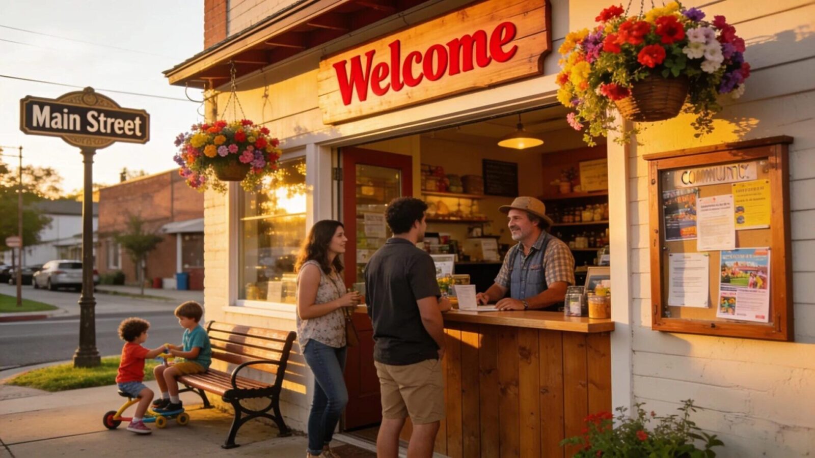 Local small business storefront attracting customers in a vibrant neighborhood